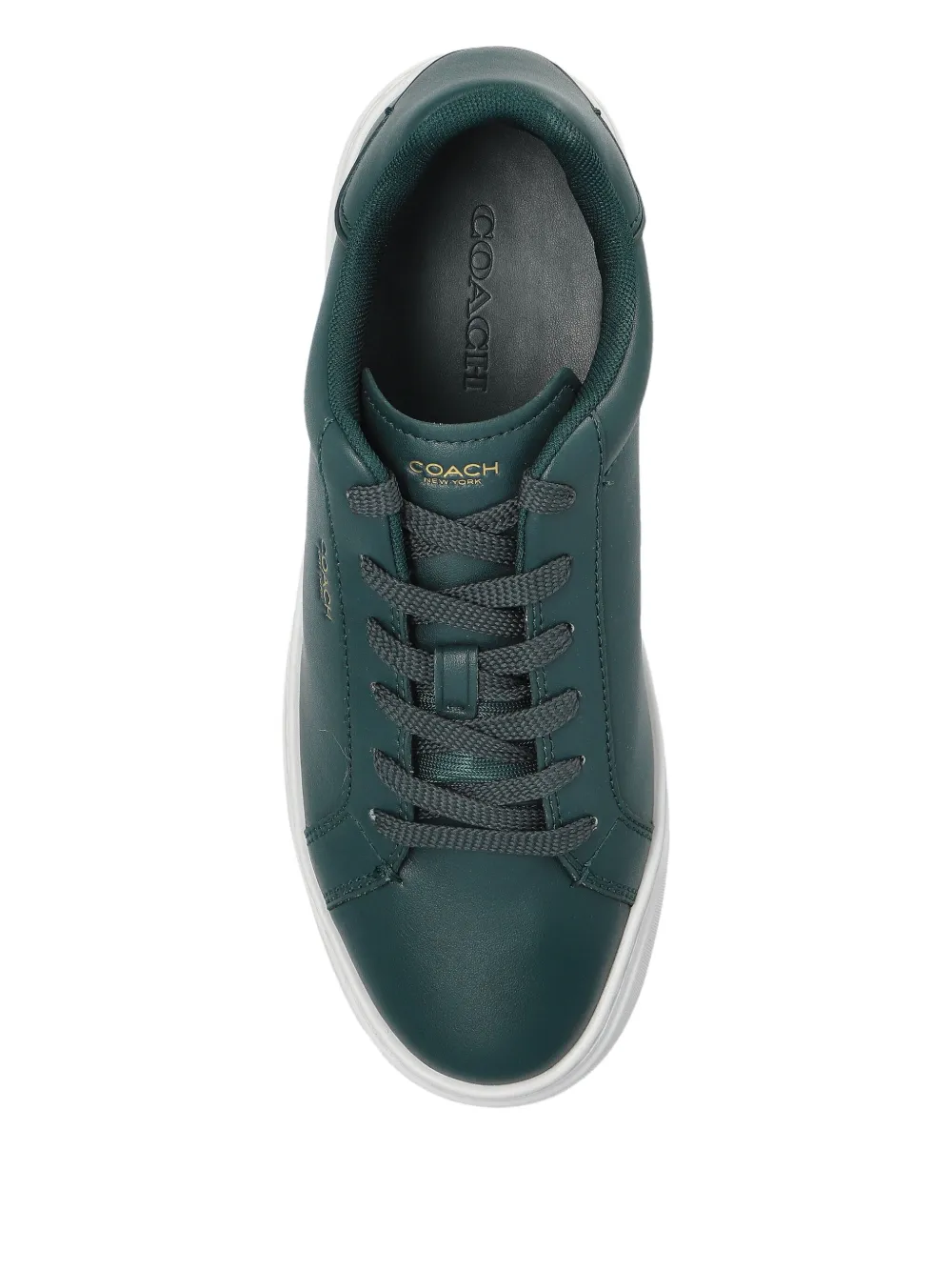 Coach High Line leather lace-up sneakers Green