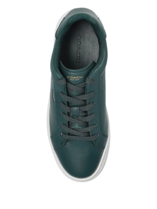 Coach High Line Leather lace-up Sneakers | Green | FARFETCH