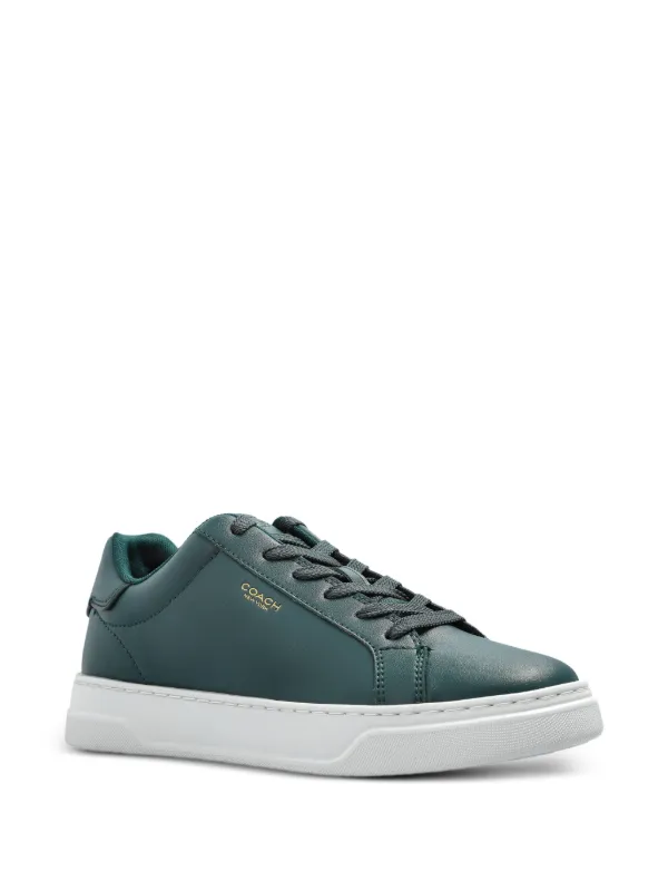 Coach High Line Leather lace-up Sneakers | Green | FARFETCH