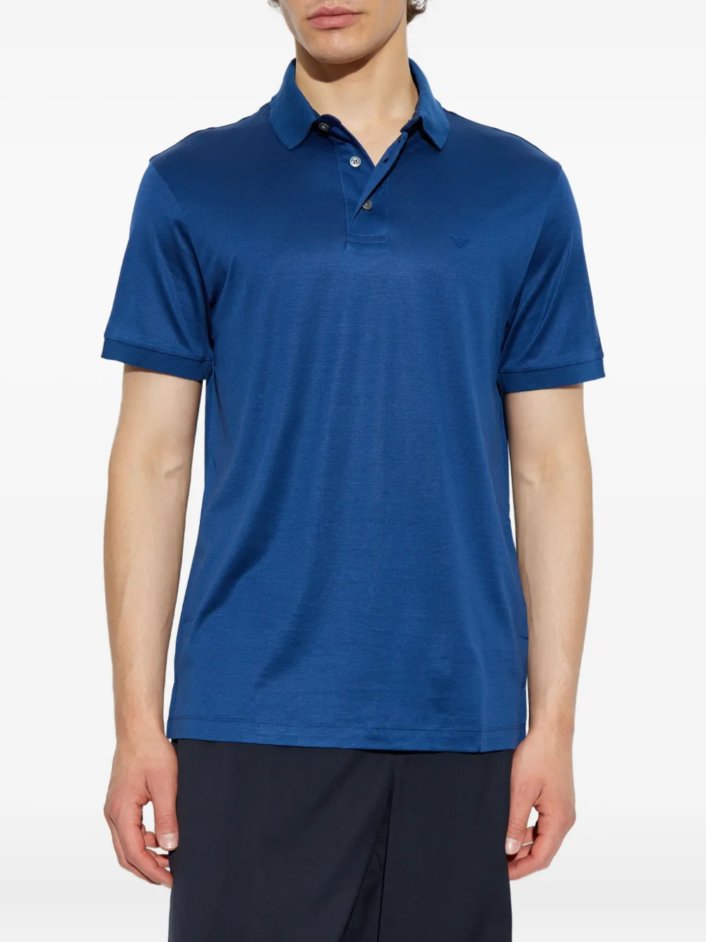 Emporio Armani short-sleeve polo shirt Blauw