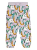 Stella McCartney Kids rainbow-print drawstring trousers - Purple
