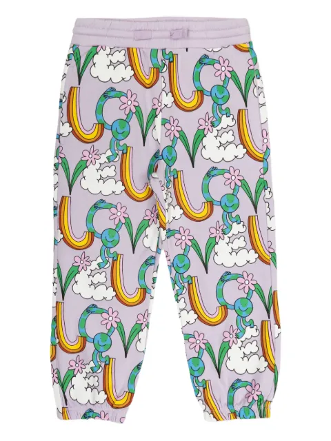 Stella McCartney Kids بنطال برباط وطبعة قوس قزح