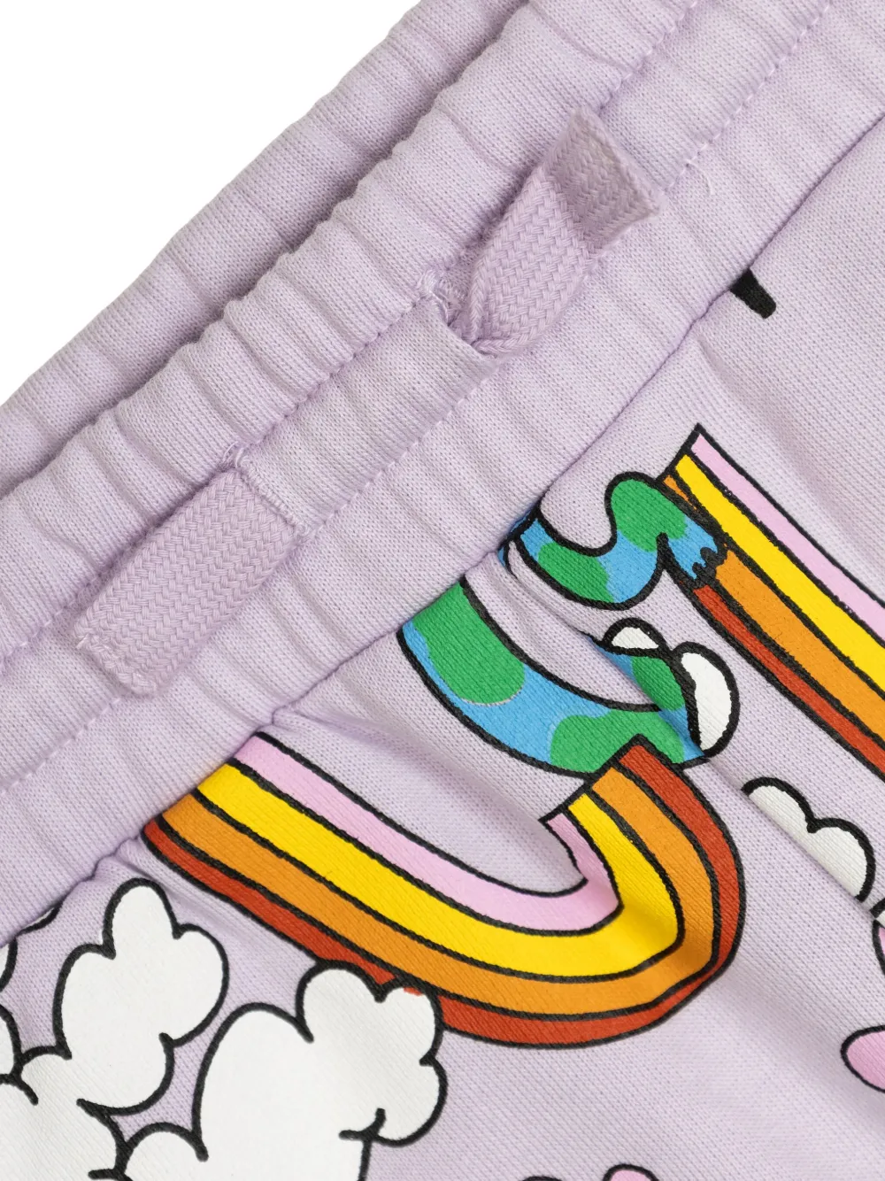 Stella McCartney Kids rainbow-print drawstring trousers Paars