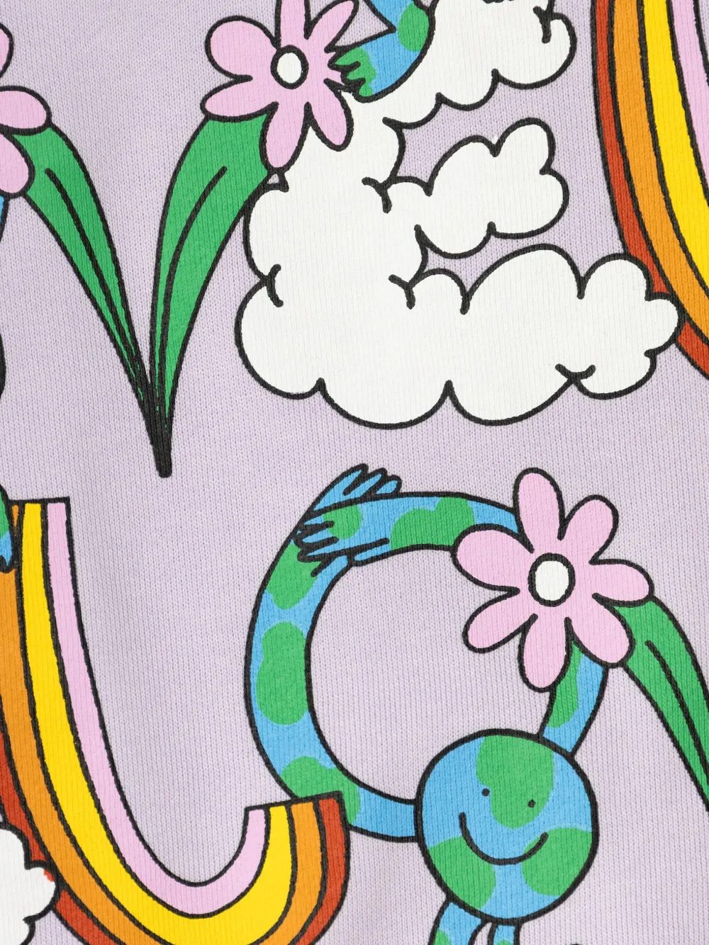 Stella McCartney Kids rainbow-print drawstring trousers Paars