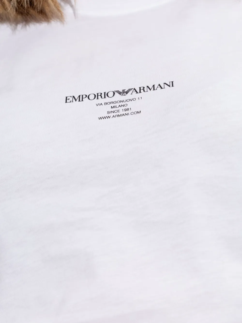 Emporio Armani Katoenen T-shirt met logoprint Wit