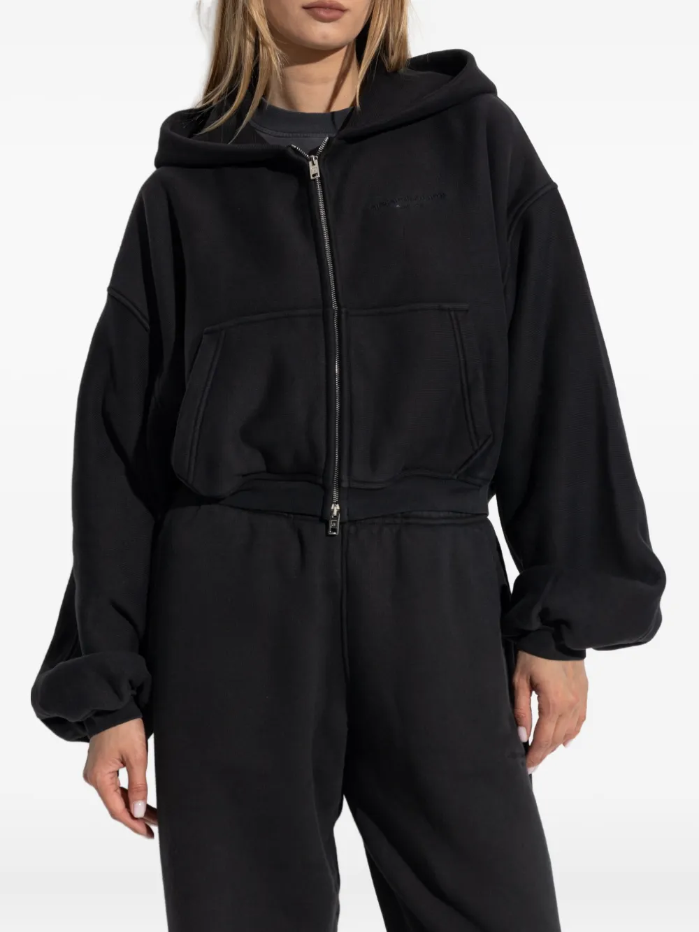 Alexander Wang Hoodie met rits Zwart