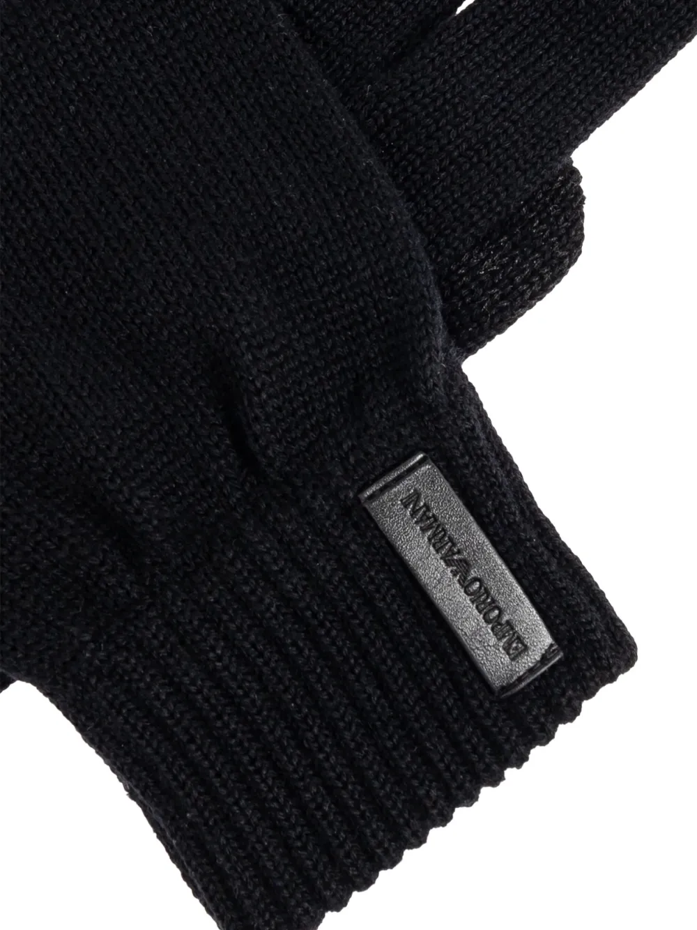 Emporio Armani Handschoenen met logopatch Zwart