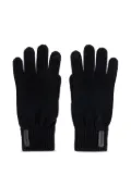 Emporio Armani logo-patch gloves - Black