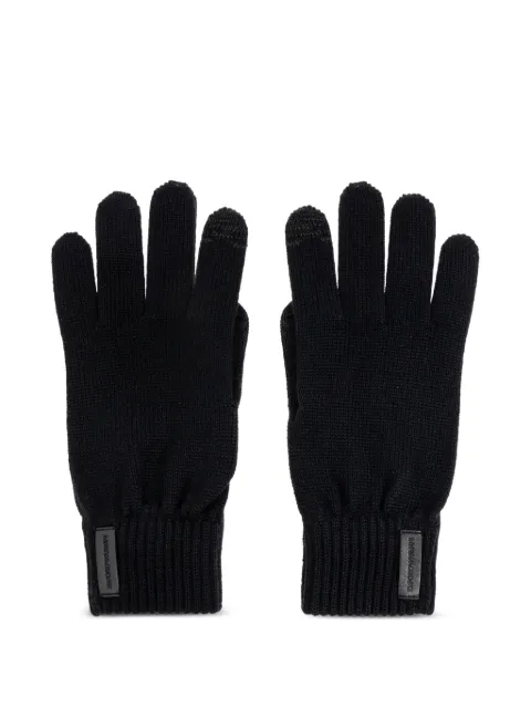 Emporio Armani logo-patch gloves 