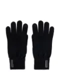 Emporio Armani logo-patch gloves - Black