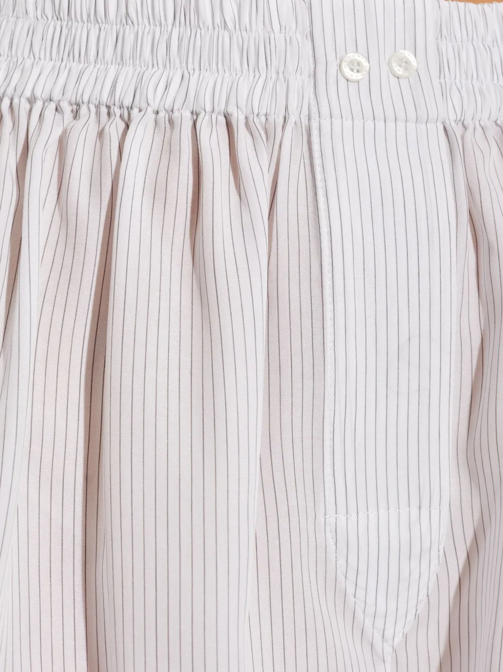 Alexander Wang pinstripe elastic-waist shorts Wit