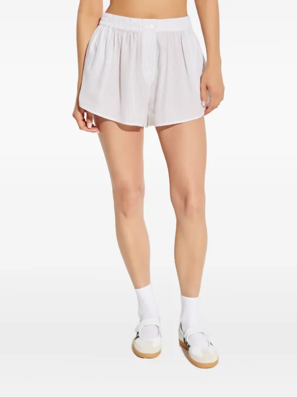Alexander Wang ストライプ ショートパンツ | ホワイト | FARFETCH JP