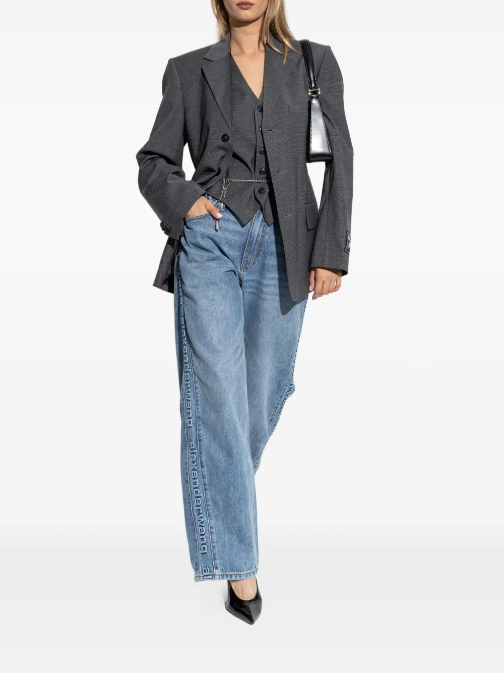 Alexander Wang chain-embellished waistcoat Grijs