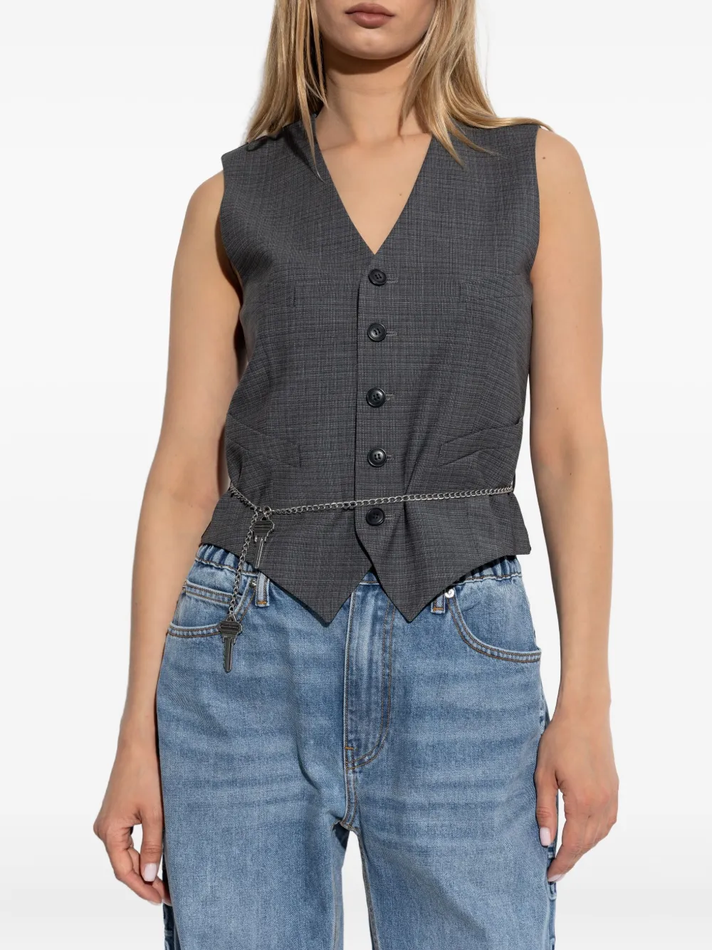 Alexander Wang chain-embellished waistcoat Grijs