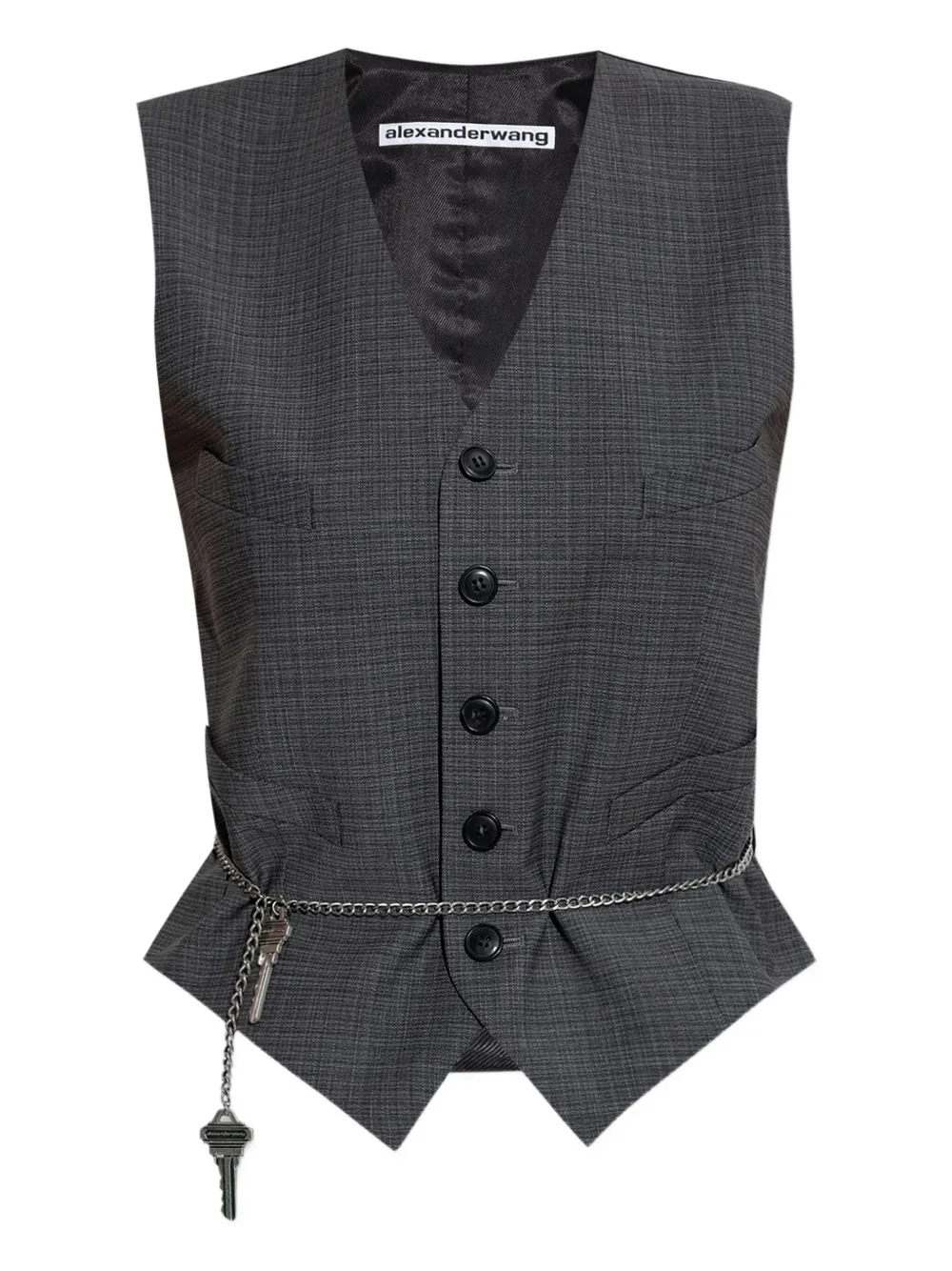 Alexander Wang chain-embellished waistcoat Grijs
