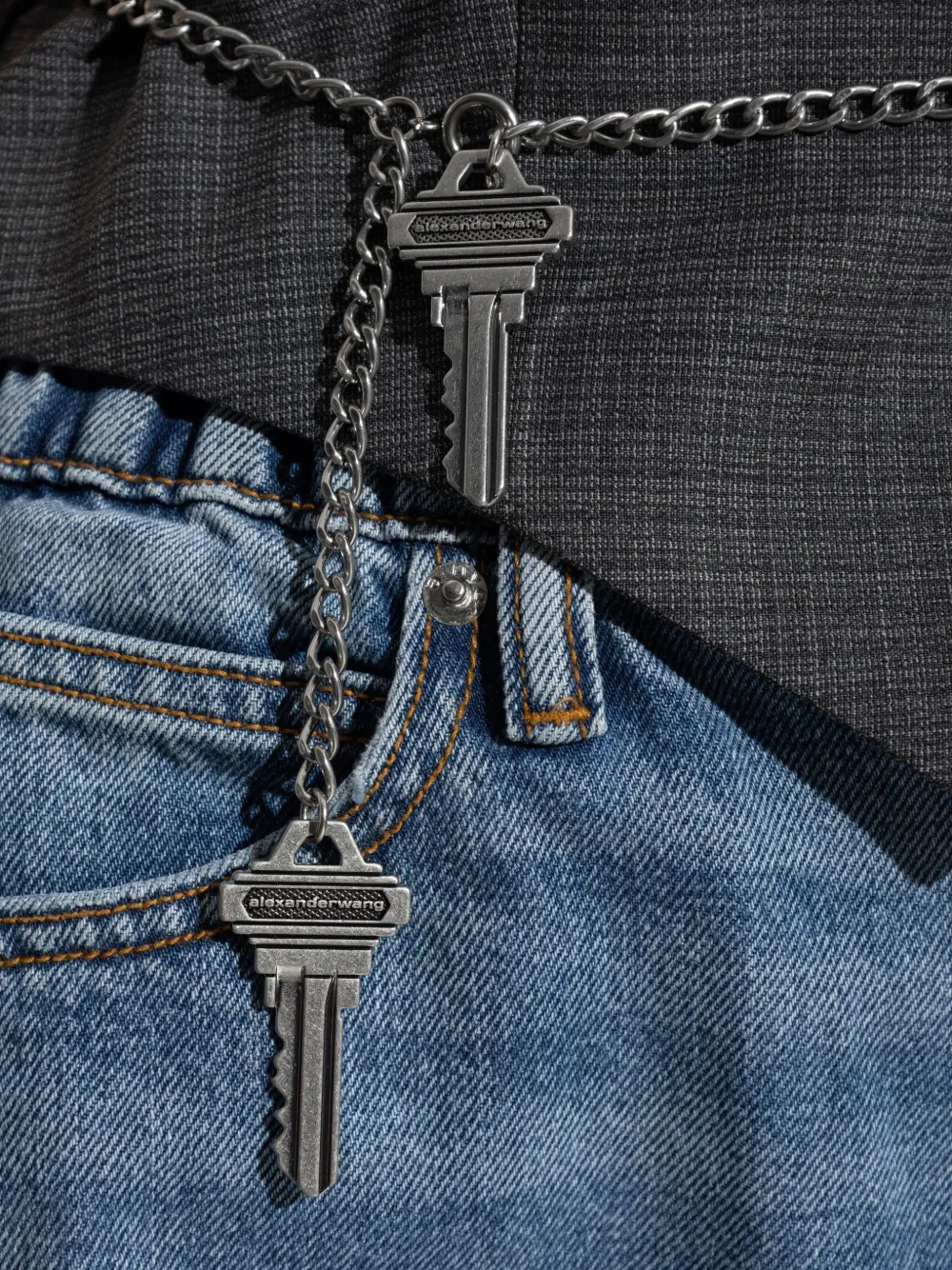 Alexander Wang chain-embellished waistcoat Grijs