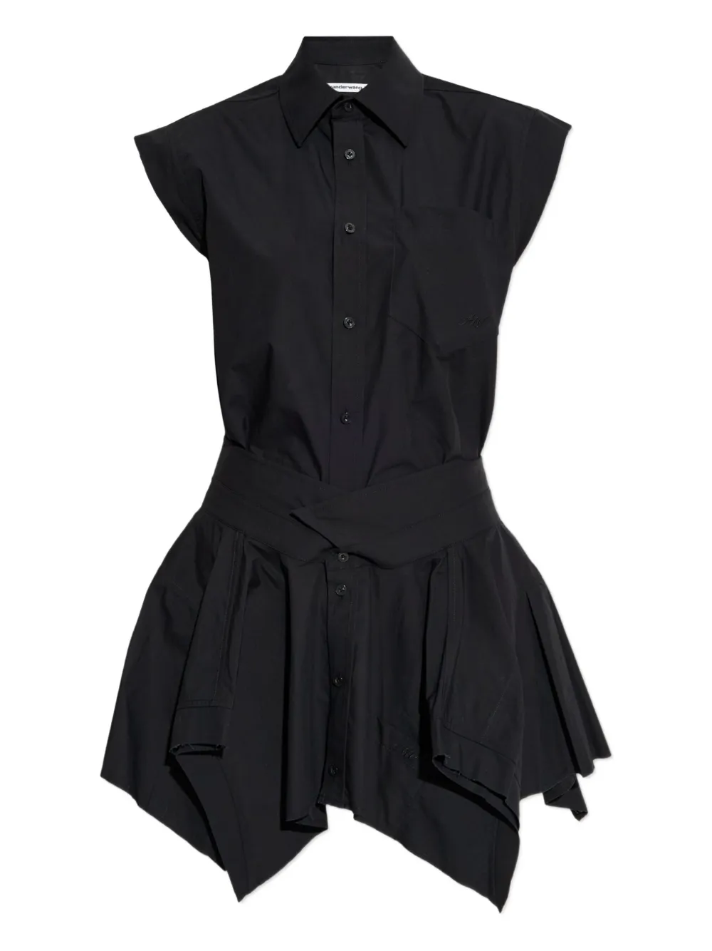 Alexander Wang layered shirt dress Zwart