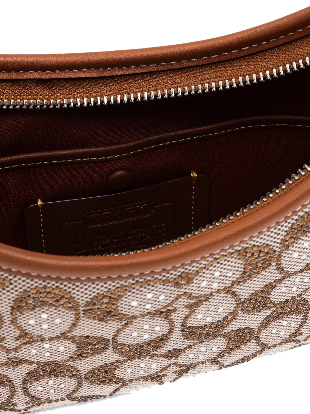 Coach Hamptons Hobo schoudertas verfraaid met kristallen Beige