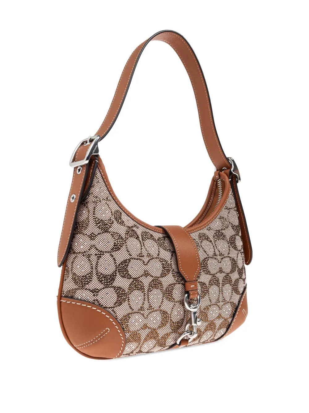 Coach Hamptons Hobo schoudertas verfraaid met kristallen Beige