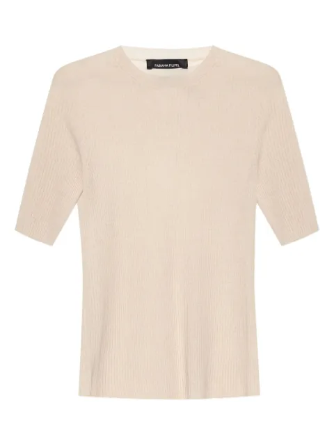 Fabiana Filippi ribbed short-sleeve top