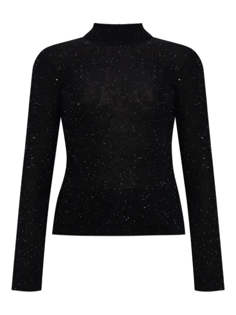 Fabiana Filippi sequin-embellished high-neck jumper