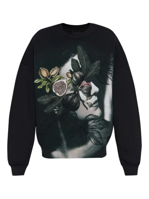 Emporio Armani fig-print crew-neck sweatshirt