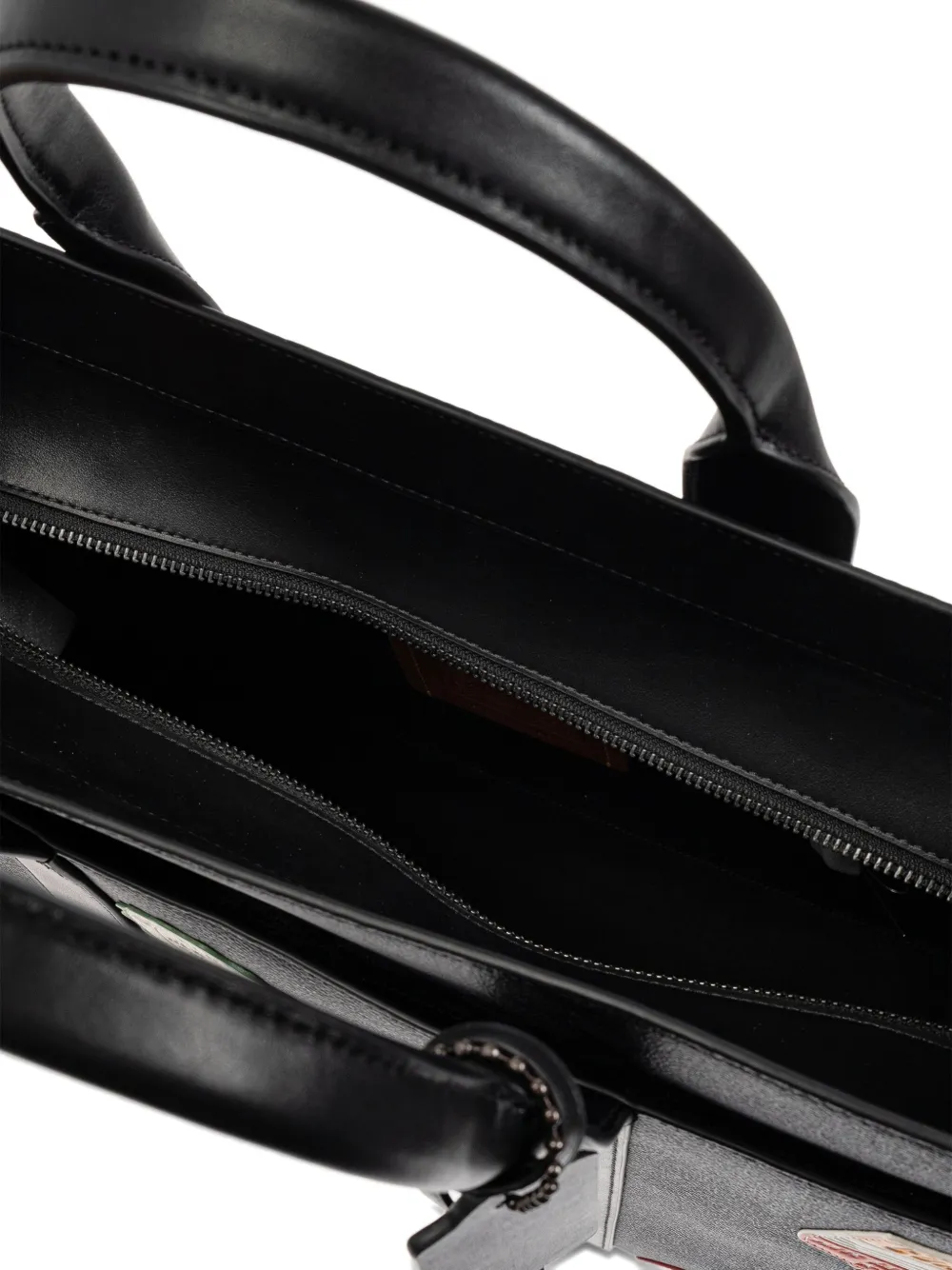 Coach Shopper met patchdetail Zwart