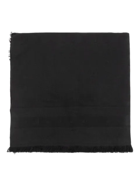 Emporio Armani eagle-emblem fringed scarf