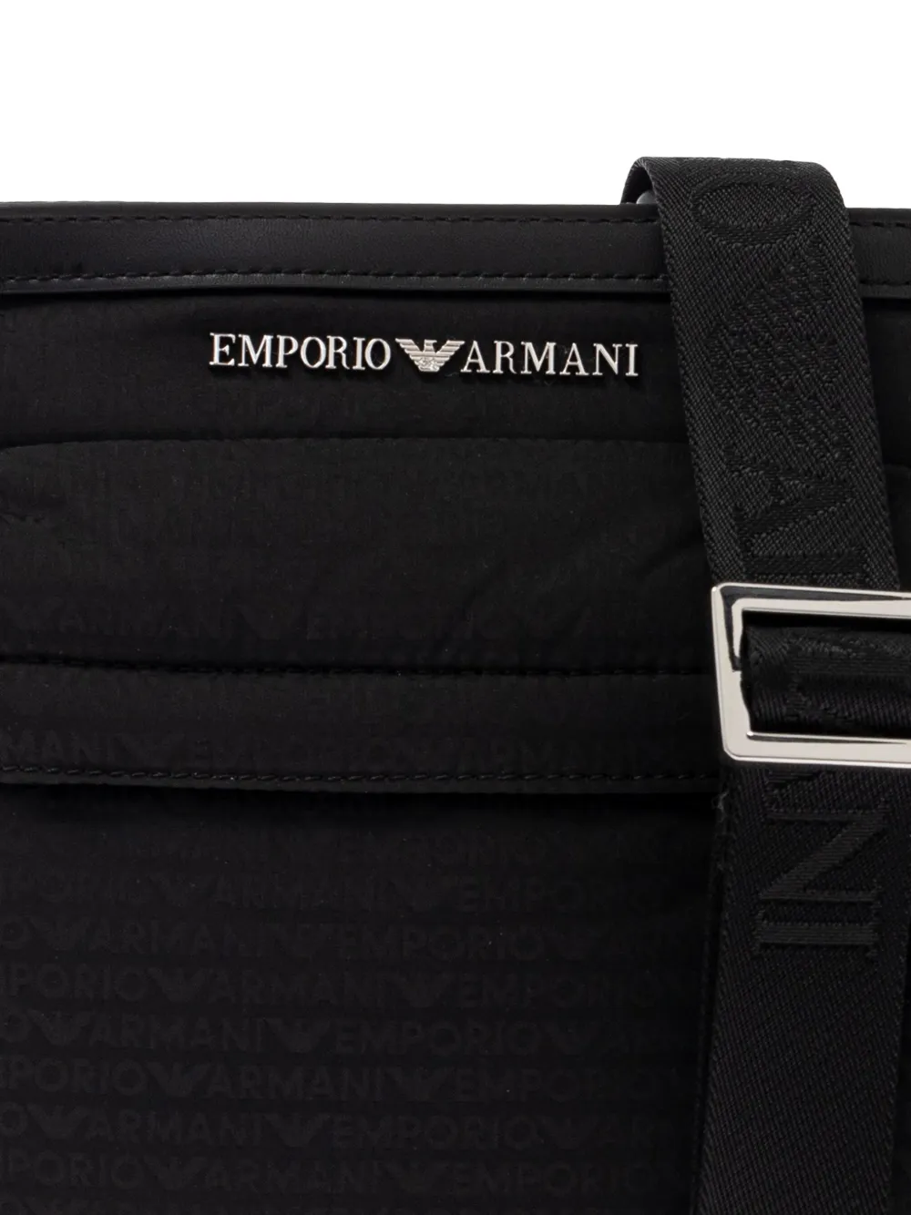 Emporio Armani Messengertas met logoplakkaat Zwart