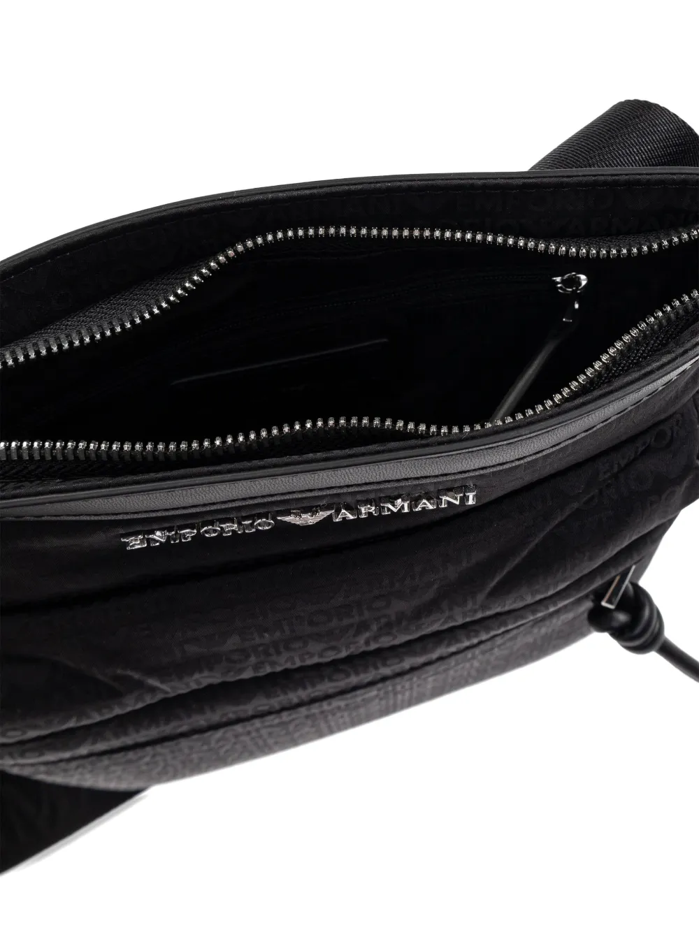 Emporio Armani Messengertas met logoplakkaat Zwart