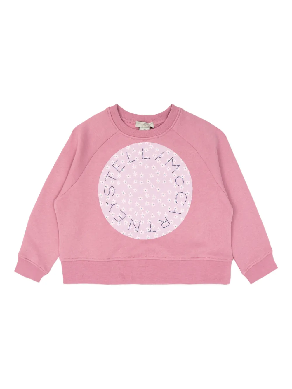 Stella McCartney Kids floral-logo sweatshirt Roze