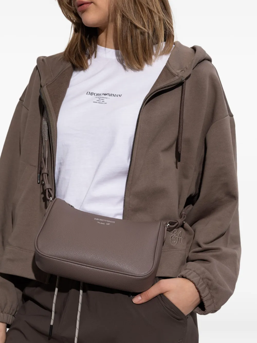 Emporio Armani logo-plaque zip-top bag | Image 2