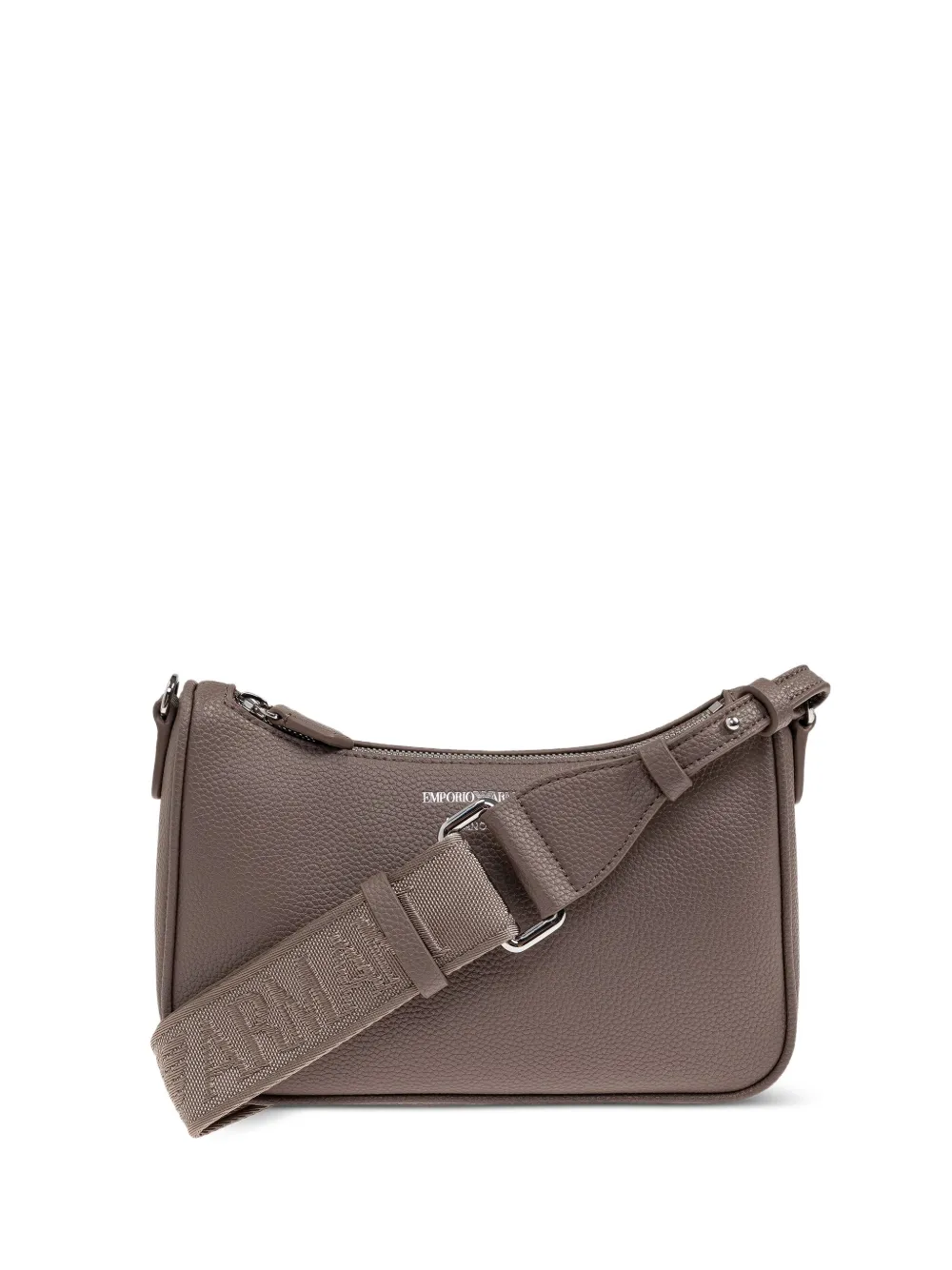 Emporio Armani logo-plaque zip-top bag | Brown | Image 1
