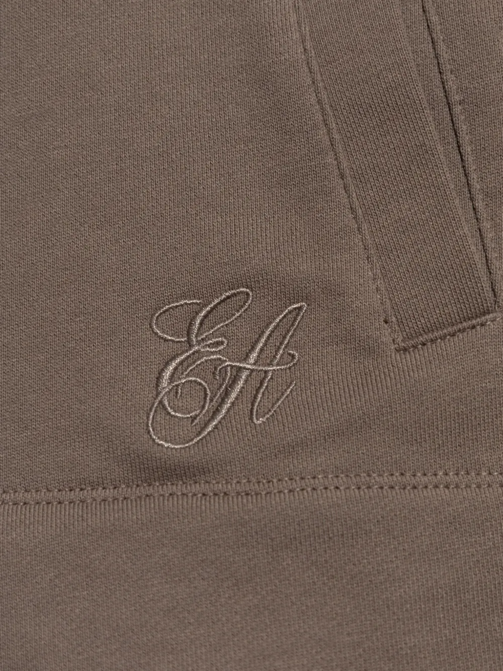 Emporio Armani Hoodie met geborduurd logo en rits Bruin