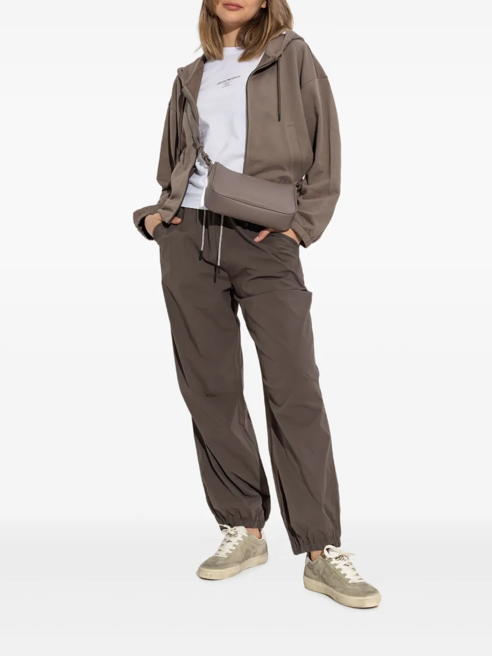 Emporio Armani logo-embroidered zip-up hoodie | Hoodies | Image 2