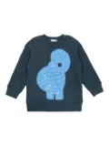 Stella McCartney Kids monster-print sweatshirt - Blue