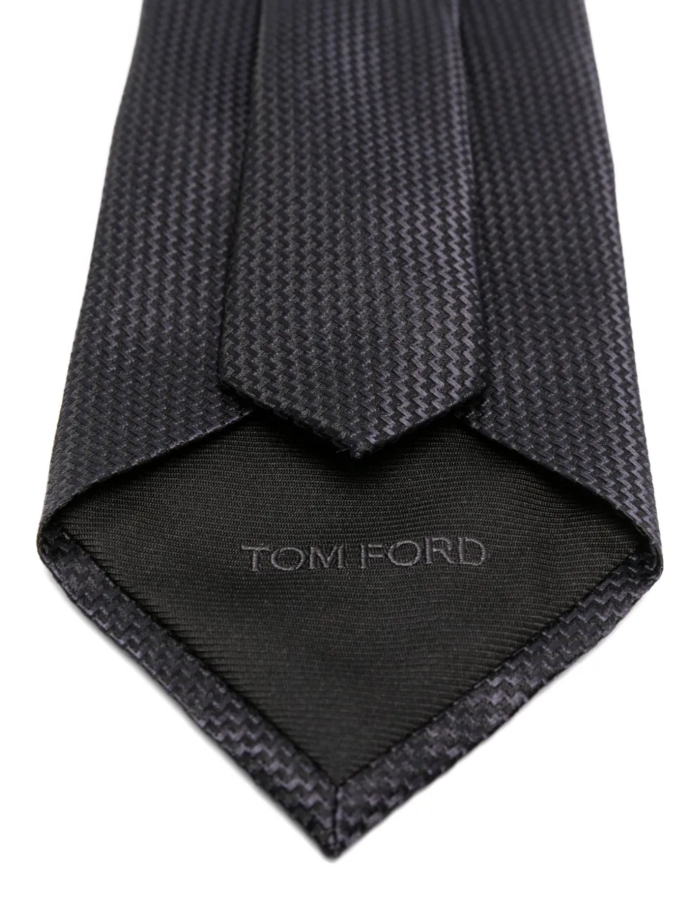 TOM FORD textured silk tie Zwart