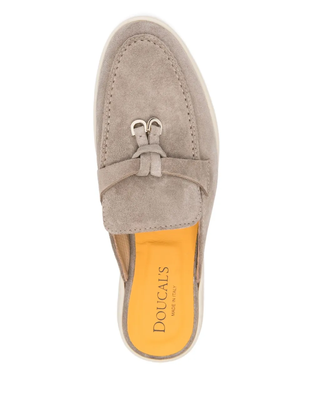 Doucal's suede-leather mules Grey