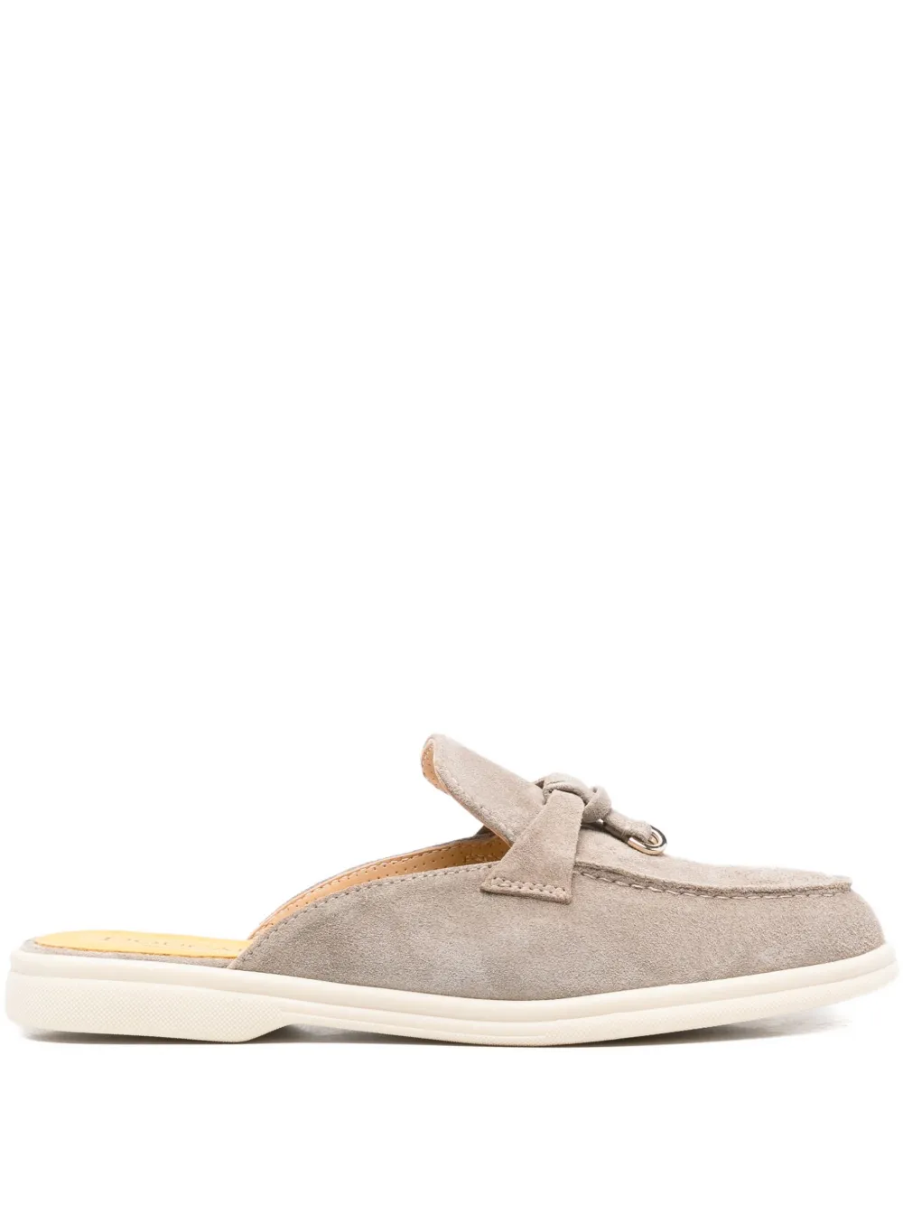 Doucal's suede-leather mules Grey