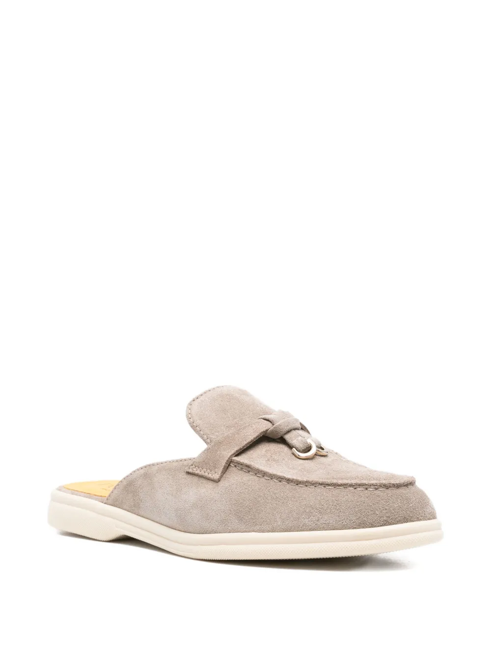 Doucal's suede-leather mules Grey