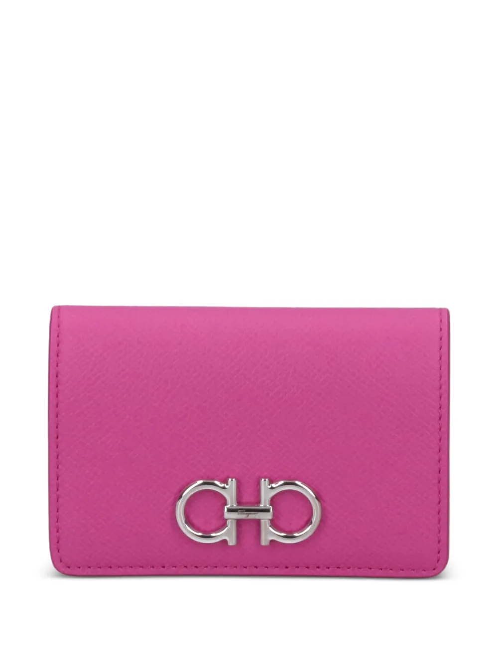 Ferragamo pebbled leather card holder Roze