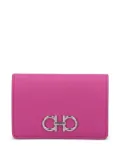 Ferragamo pebbled leather card holder - Pink