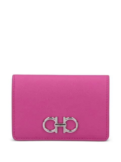 Ferragamo pebbled leather card holder