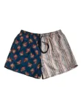 Nos Beachwear mix.-print swim shorts - Blue