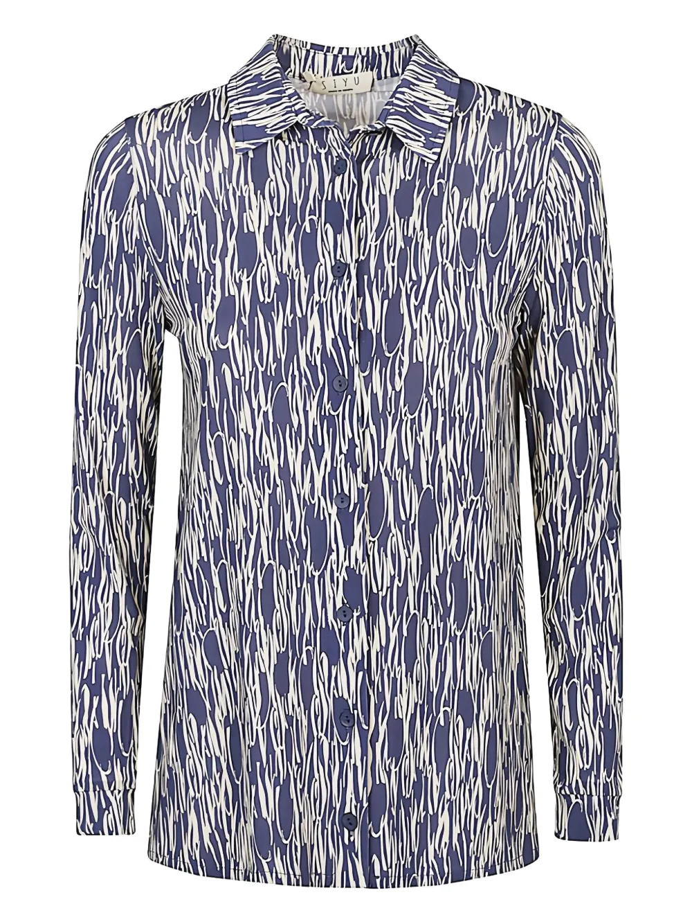 Siyu abstract-print shirt | Blue | Image 1