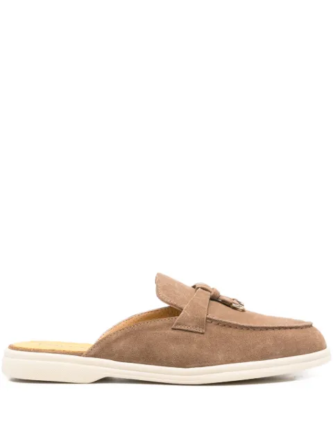 Doucal's tassel-embellished suede mules