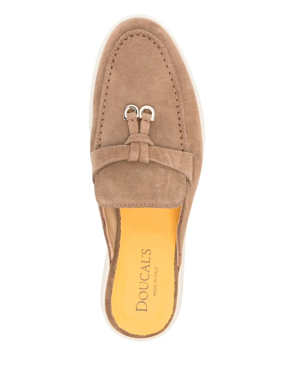Doucal's tassel-embellished suede mules Neutrals
