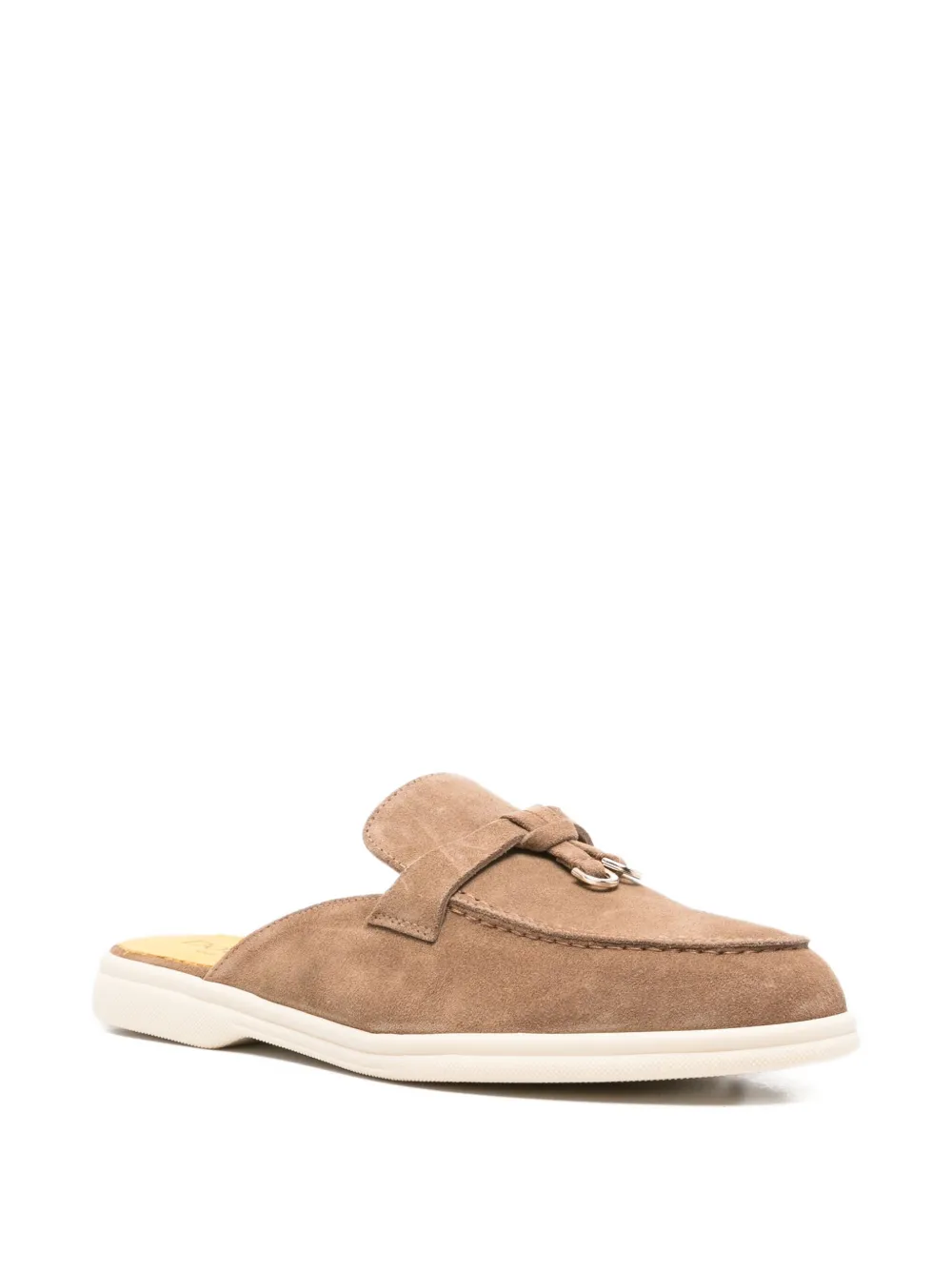 Doucal's tassel-embellished suede mules Neutrals