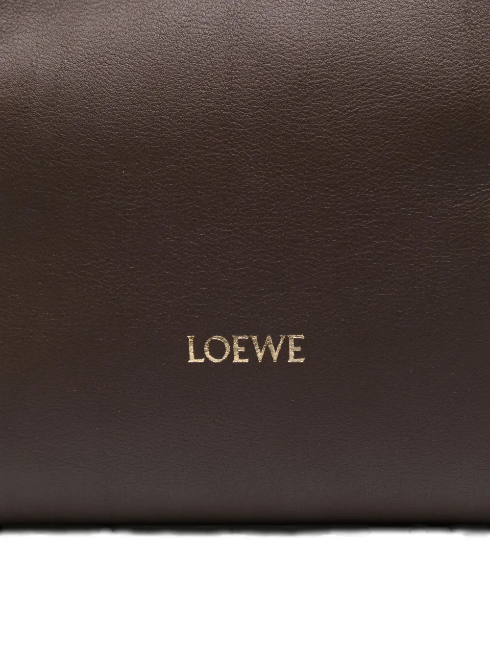 LOEWE Flamenco leren clutch Bruin