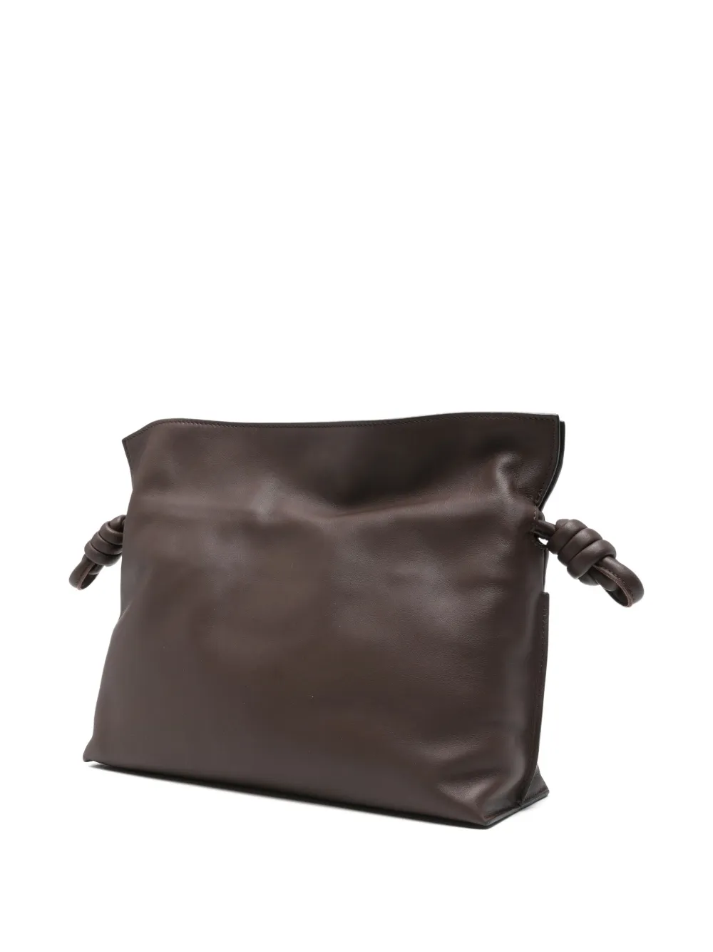 LOEWE Flamenco leren clutch Bruin
